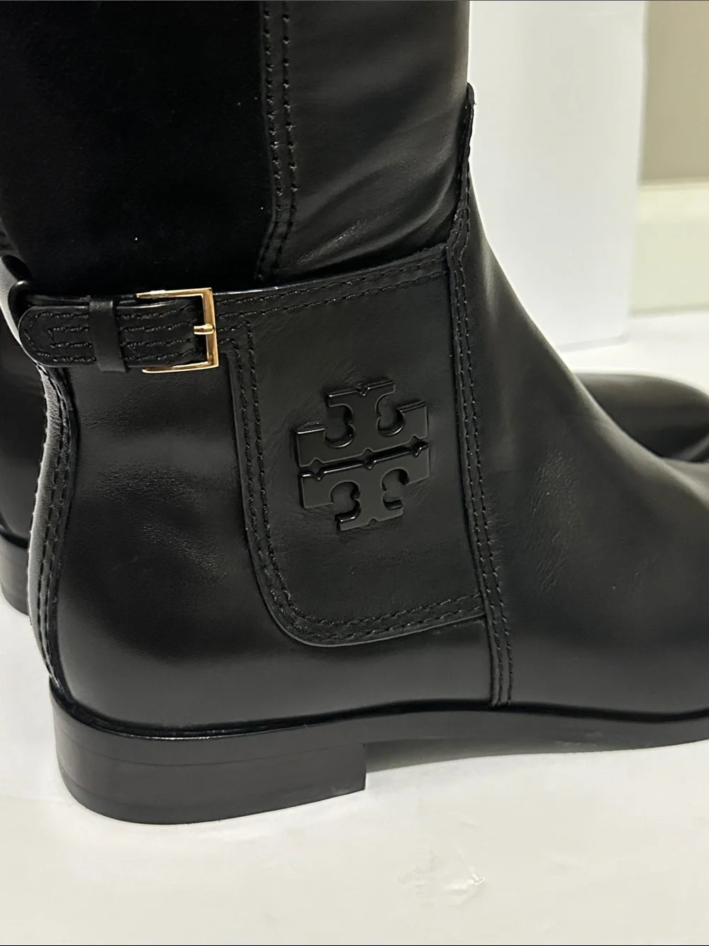 Tory Burch Wyatt black leather over-the-knee boots NWOB